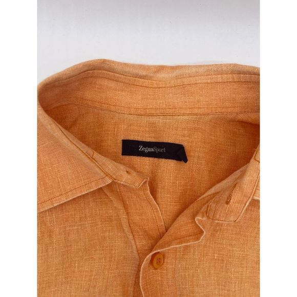 Men's Orange Dress Shirt - Picture 8 of 8